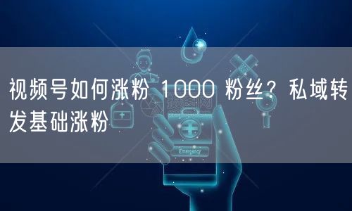 视频号如何涨粉 1000 粉丝？私域转发基础涨粉